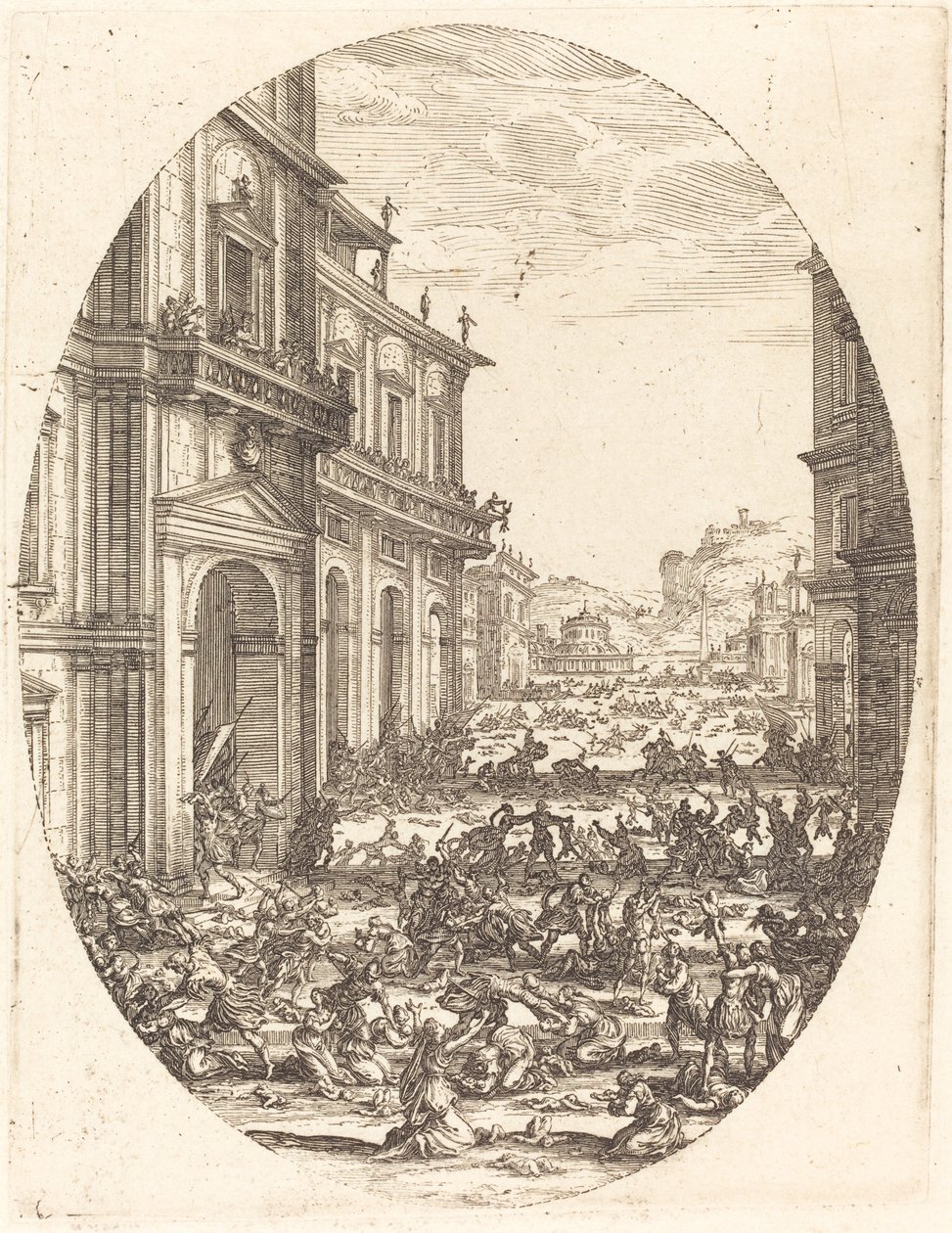 Viattomien verilöyly, n. 16181620. tekijältä Jacques Callot