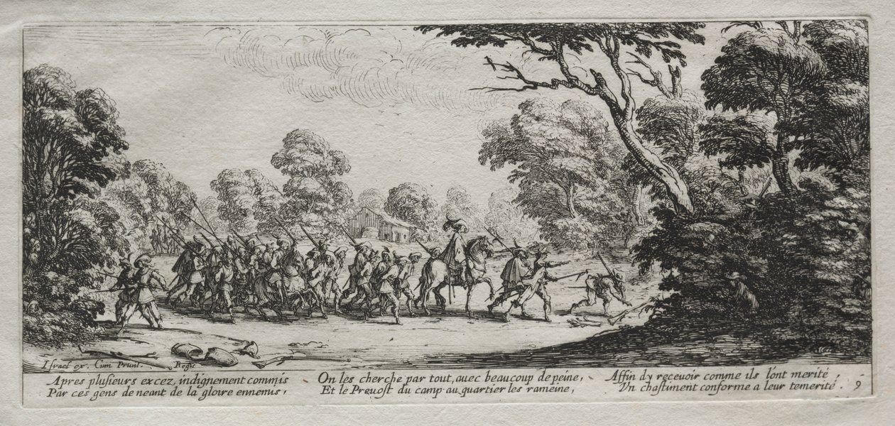 Sodan kurjuudet: Pahantekijöiden pidätys tekijältä Jacques Callot