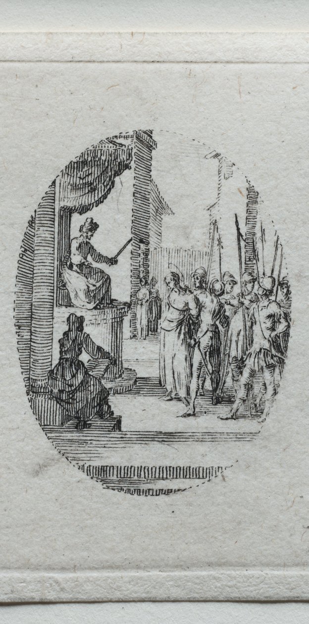 Passion mysteerit: Kristus Pilatuksen edessä tekijältä Jacques Callot