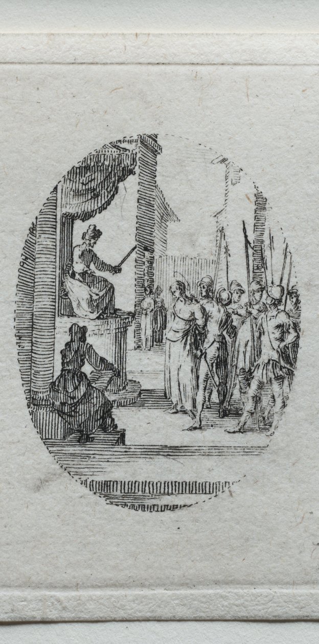 Passion mysteerit: Kristus Pilatuksen edessä. tekijältä Jacques Callot