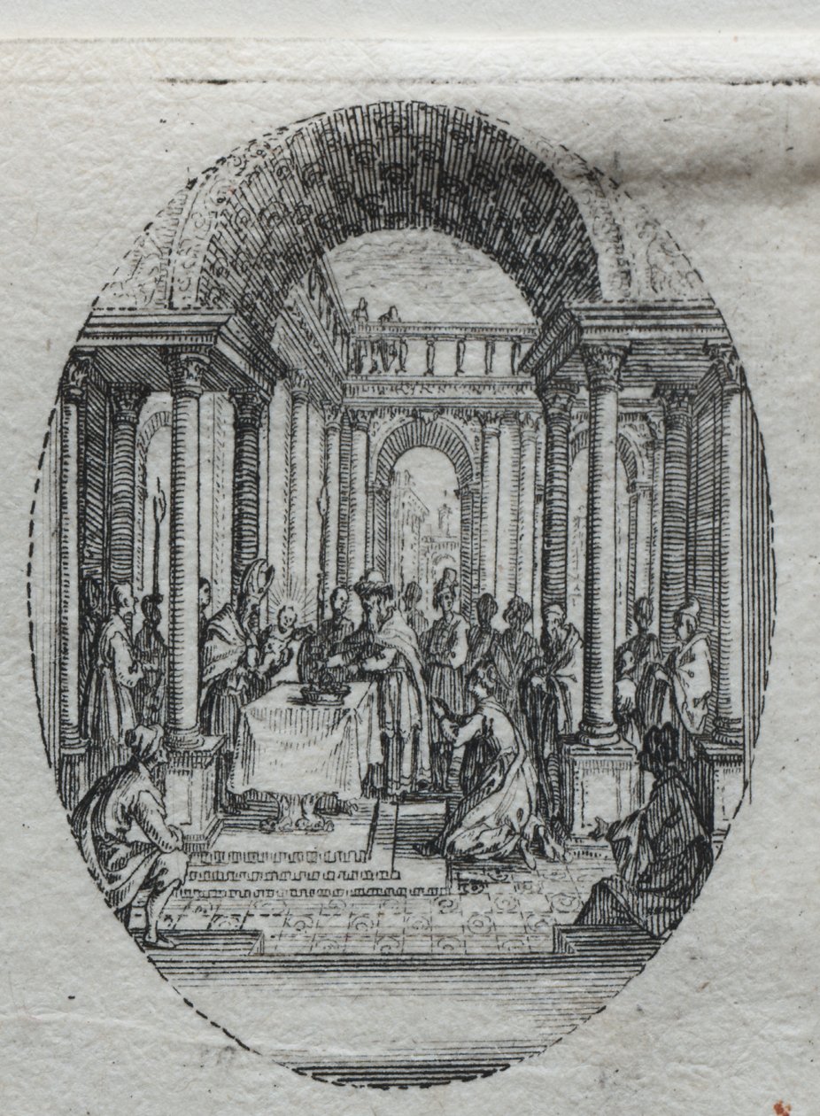 Passion mysteerit: esitys temppelissä tekijältä Jacques Callot