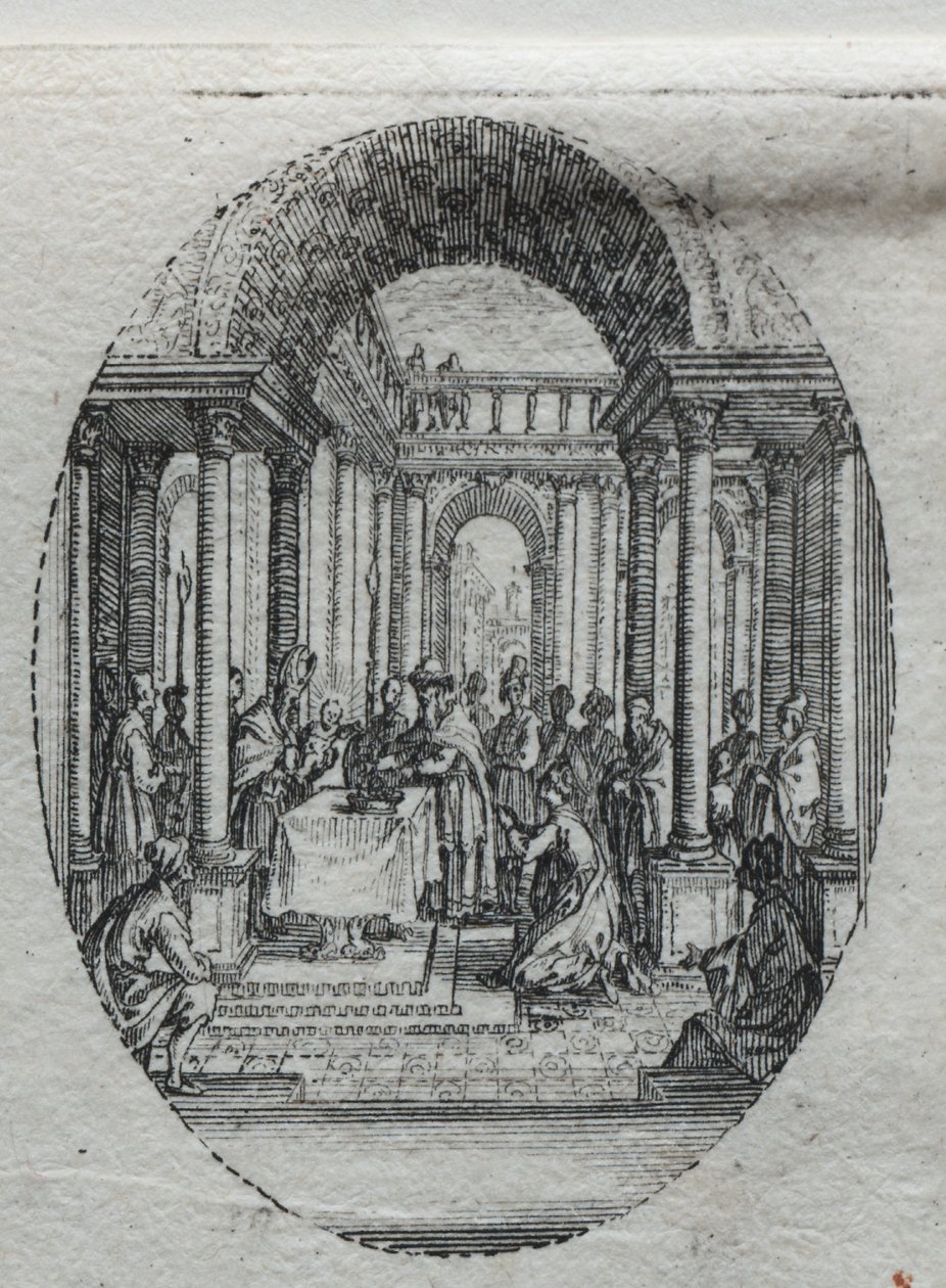 Passion mysteerit: esitys temppelissä. tekijältä Jacques Callot