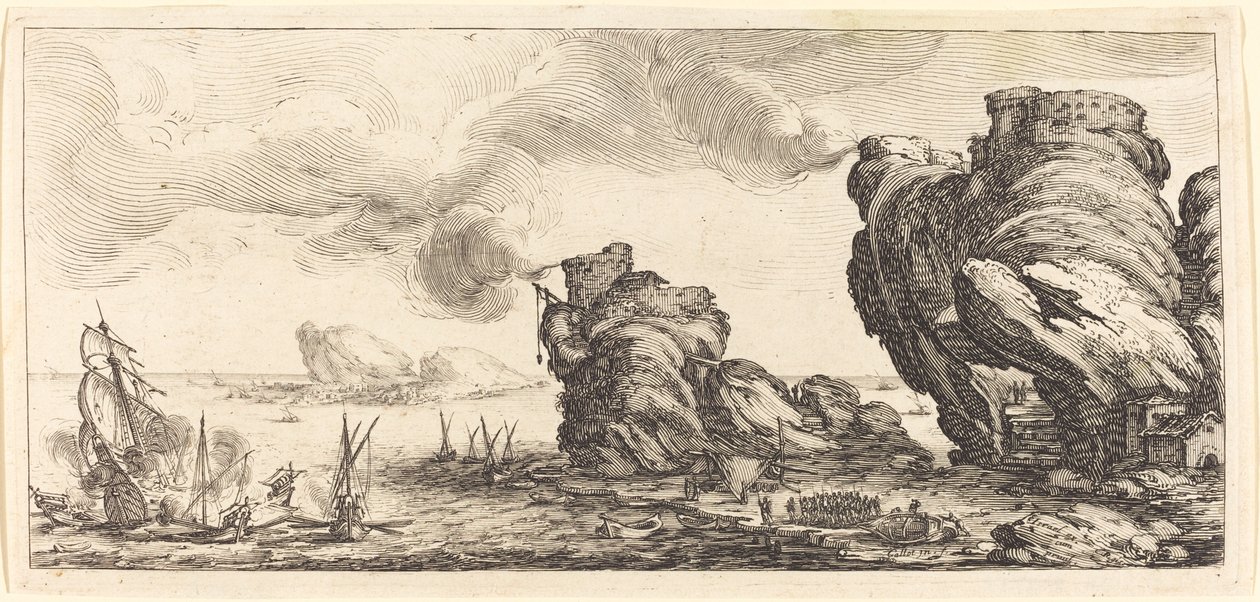 Meritaistelu, luultavasti n. 1630. tekijältä Jacques Callot