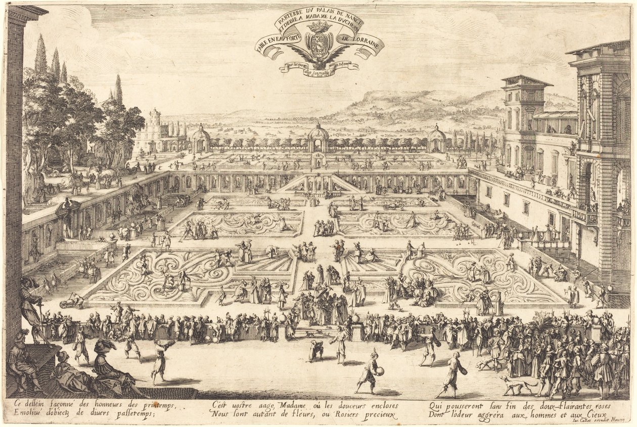 Palace Gardens Nancyssa tekijältä Jacques Callot