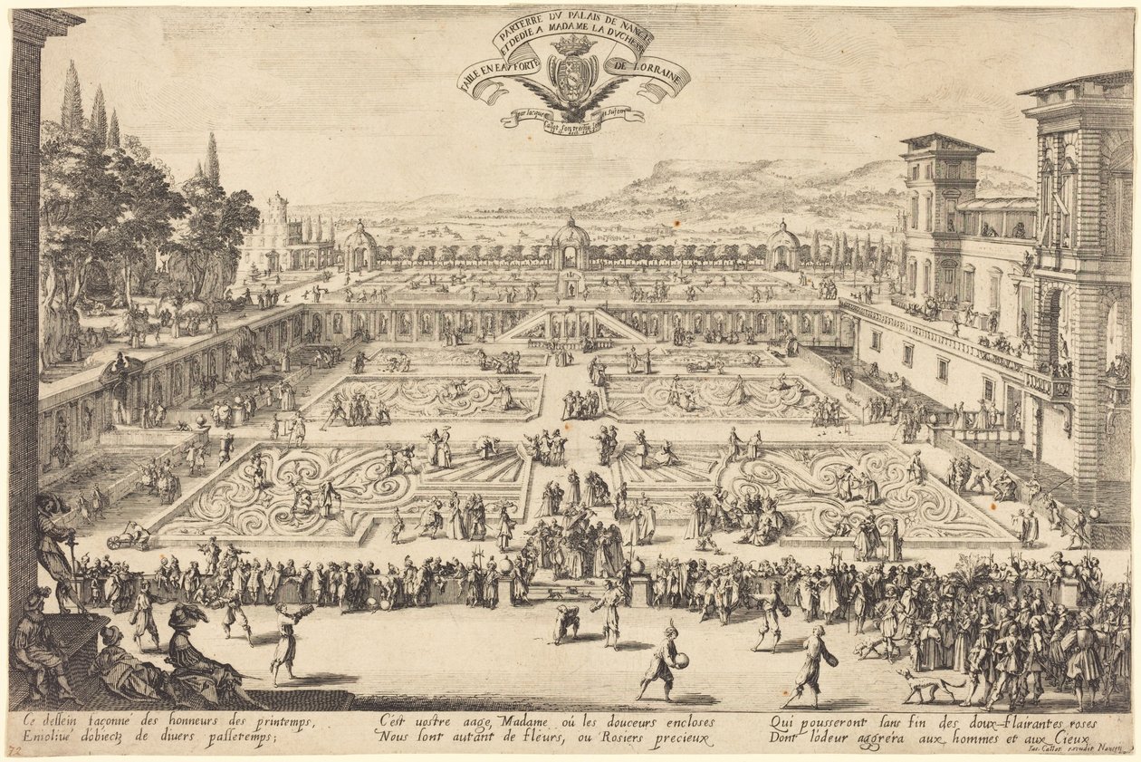 Nancyn palatsipuutarhat tekijältä Jacques Callot