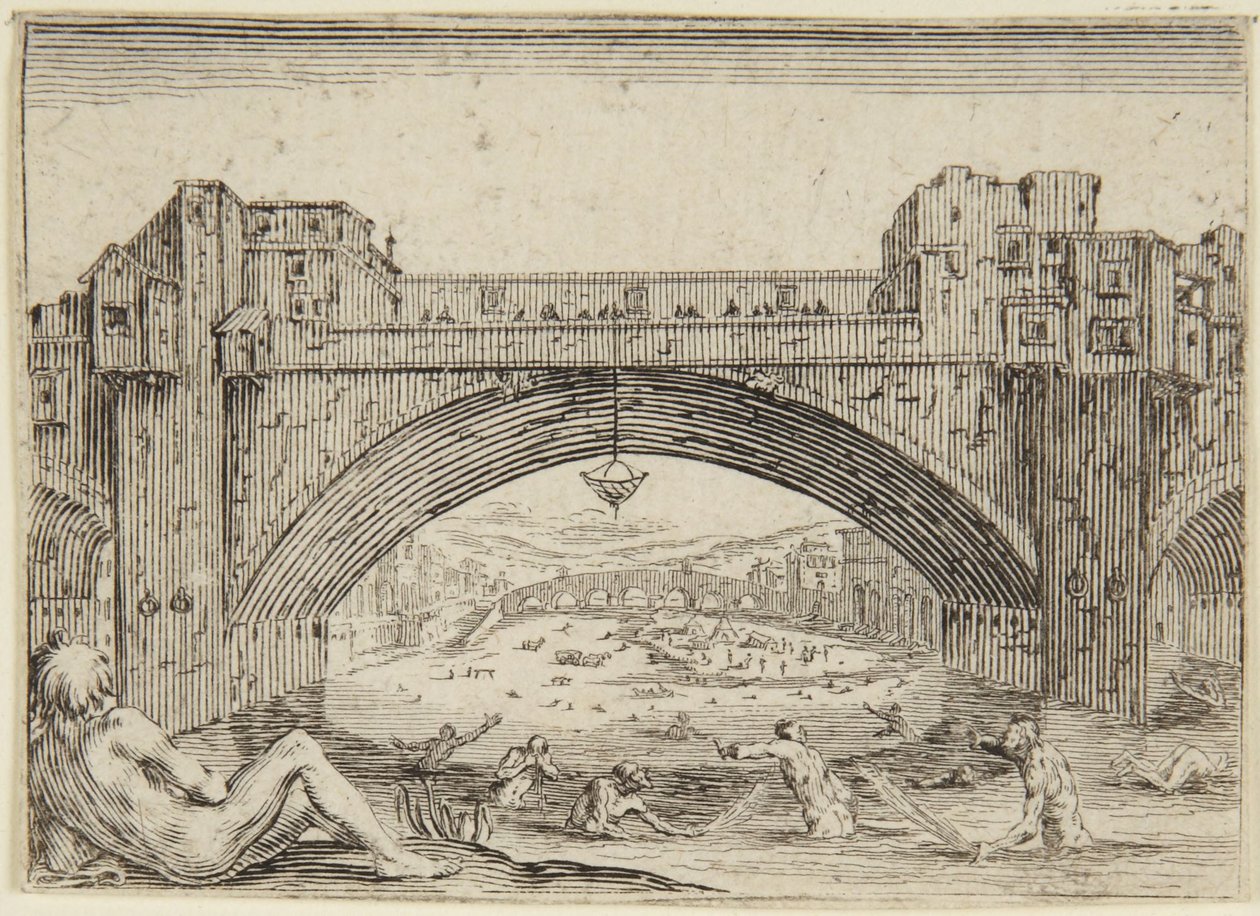 Ponte Vecchio, Firenze tekijältä Jacques Callot