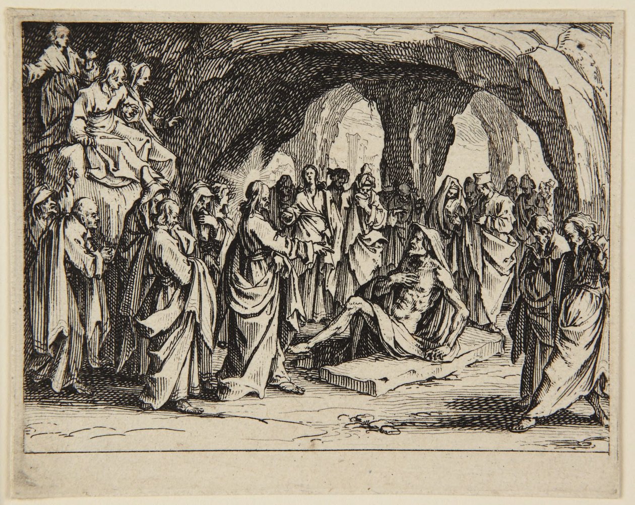 Lasaruksen herättäminen kuolleista tekijältä Jacques Callot