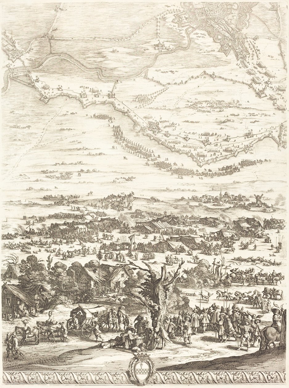 Bredan piiritys [levy 5/6] tekijältä Jacques Callot