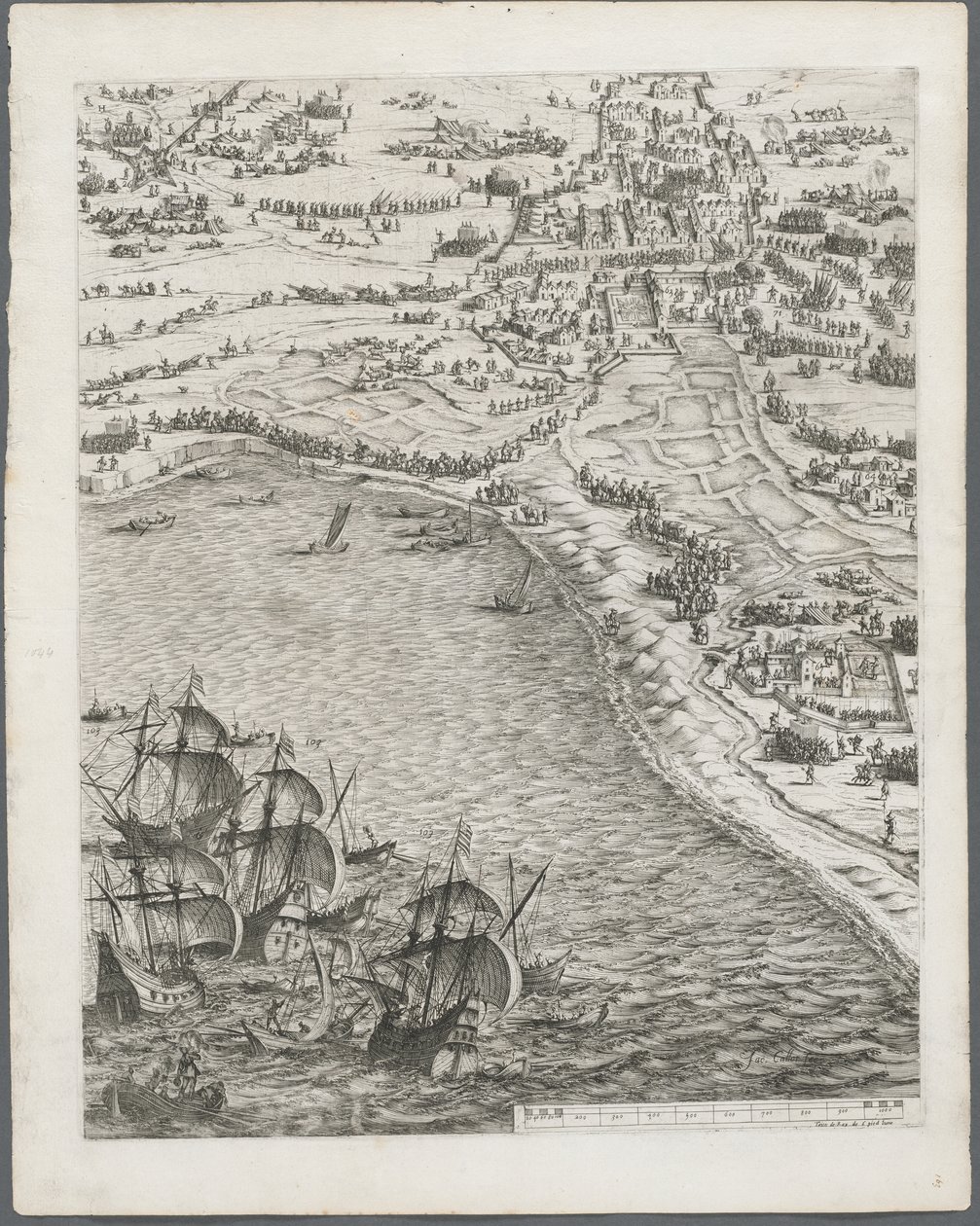 La Rochellen piiritys: Levy 12 tekijältä Jacques Callot