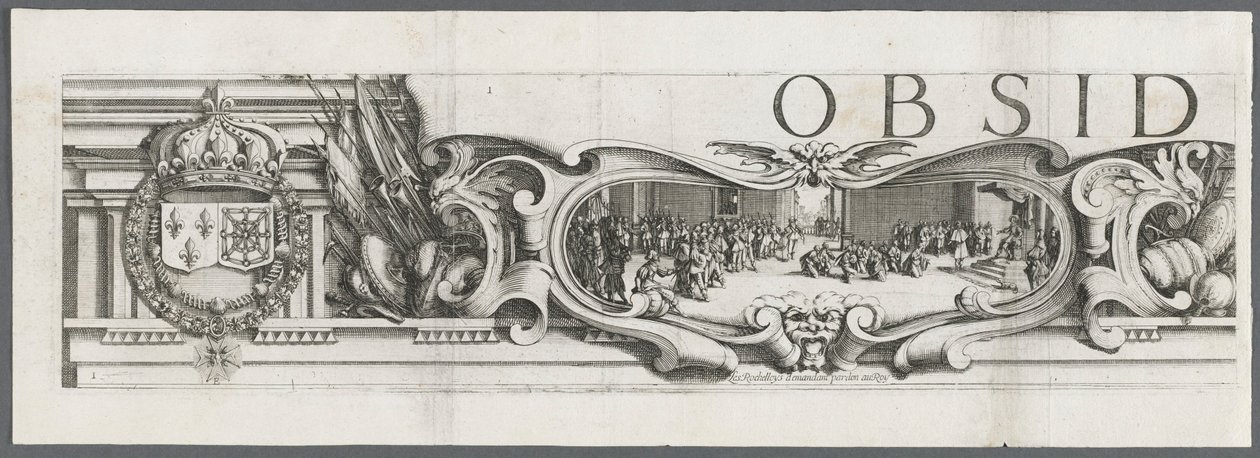 La Rochellen piiritys: laatta 1 tekijältä Jacques Callot