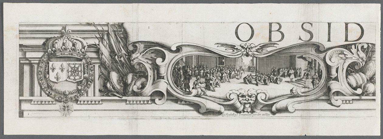 La Rochellen piiritys: levy 1, 1628-1630. tekijältä Jacques Callot