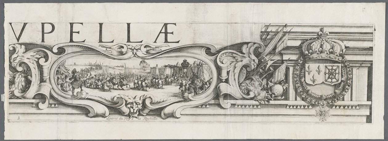 La Rochellen piiritys: levy 3, 1628-1630. tekijältä Jacques Callot