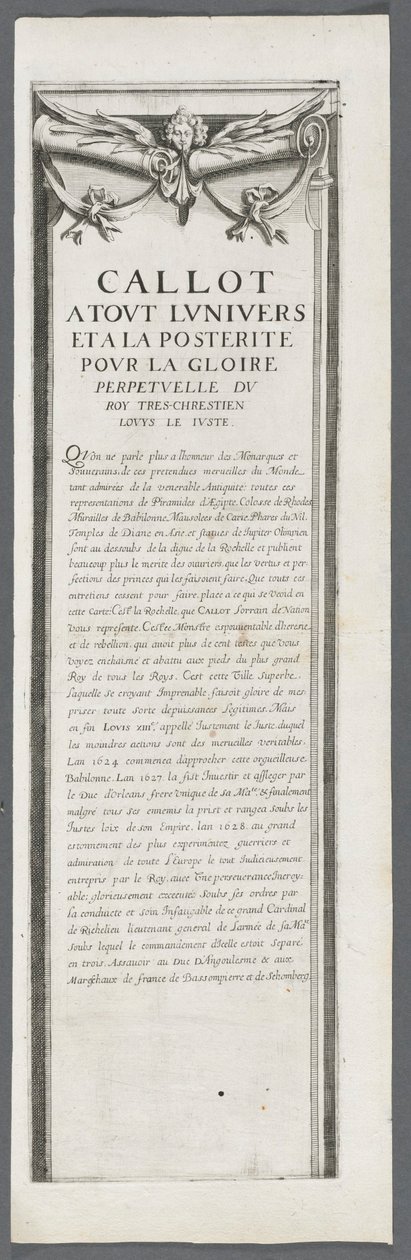La Rochellen piiritys: levy 4 tekijältä Jacques Callot