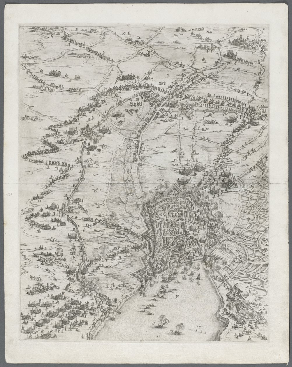 La Rochellen piiritys: Kuva 6 tekijältä Jacques Callot