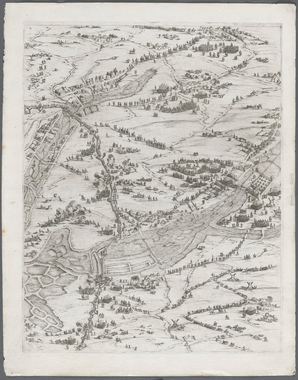 La Rochellen piiritys: levy 7, 1628-1630. tekijältä Jacques Callot