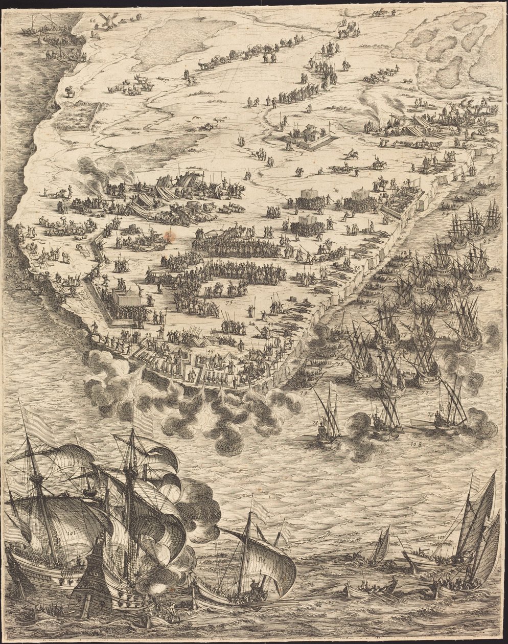 La Rochellen piiritys [levy 10/16, sarja sisältää 1952.8.97-112], 16281631. tekijältä Jacques Callot