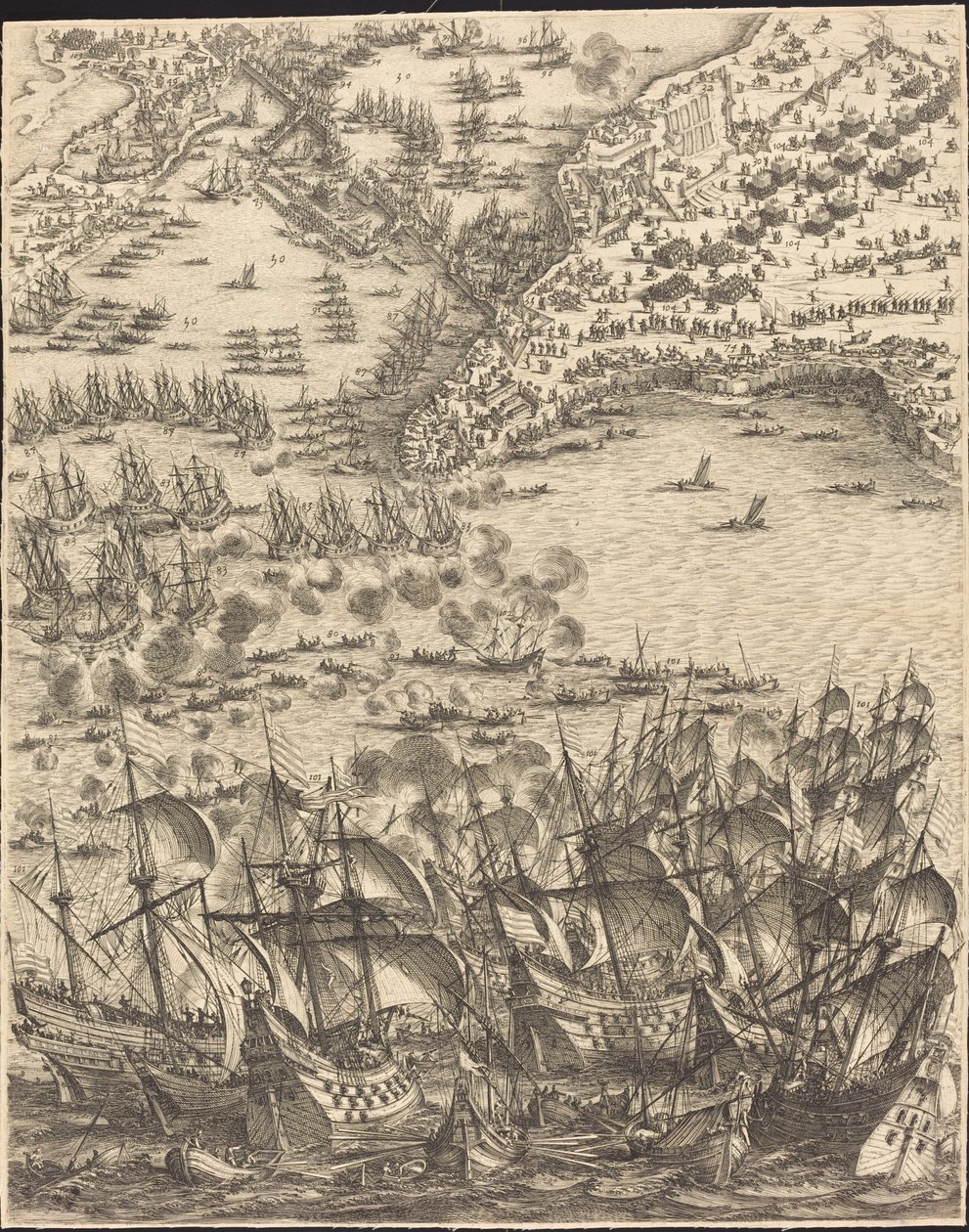 La Rochellen piiritys [levy 11/16; sarja sisältää 1952.8.97-112] tekijältä Jacques Callot