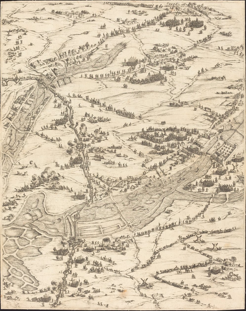 La Rochellen piiritys [levy 7/16, sarja sisältää 1952.8.97-112], 16281631. tekijältä Jacques Callot