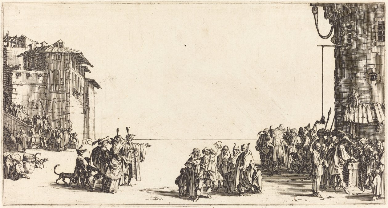 Orjamarkkinat, 1620. tekijältä Jacques Callot