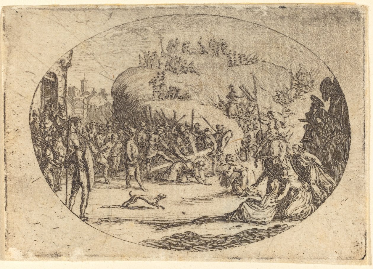 Pieni ristin kantaminen tekijältä Jacques Callot