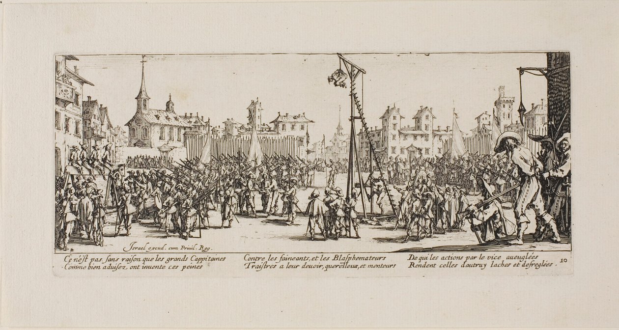 The Strappado, levy kymmenen The Miseries of Warista tekijältä Jacques Callot