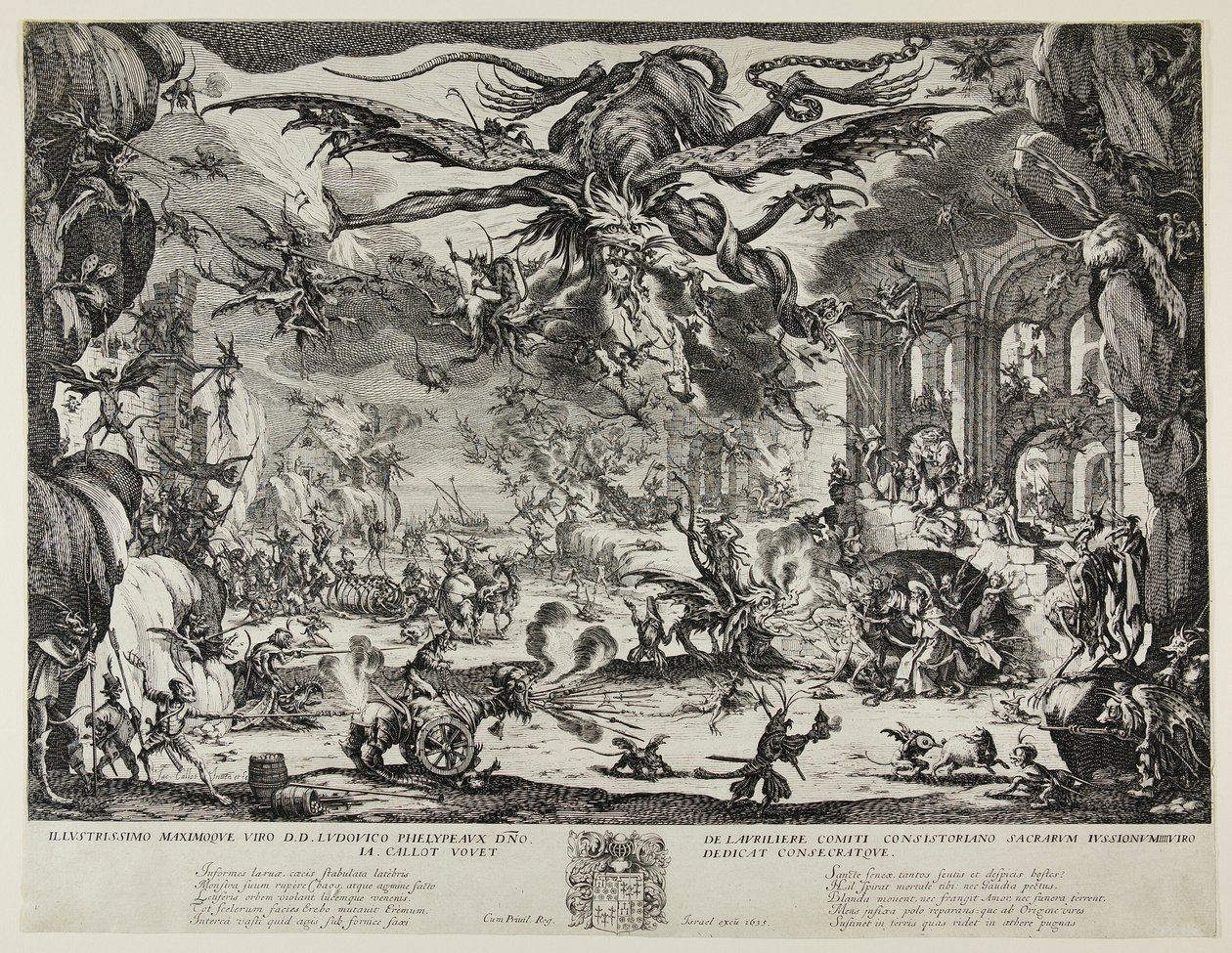 Pyhän Antoniuksen kiusaus tekijältä Jacques Callot