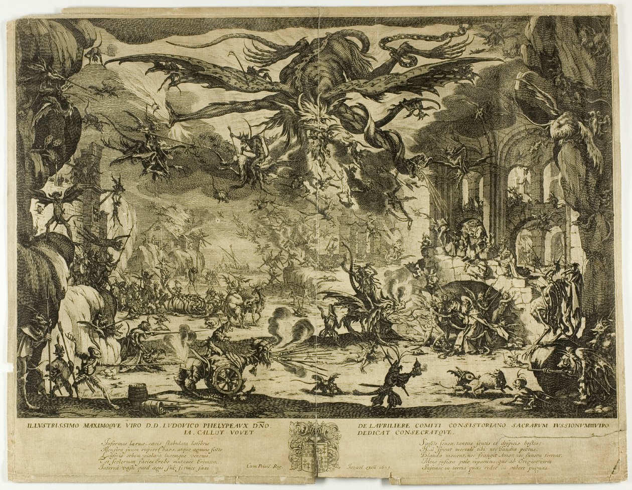 Pyhän Antoniuksen kiusaus tekijältä Jacques Callot