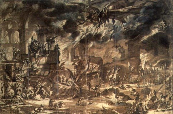 Pyhän Antoniuksen kiusaus tekijältä Jacques Callot