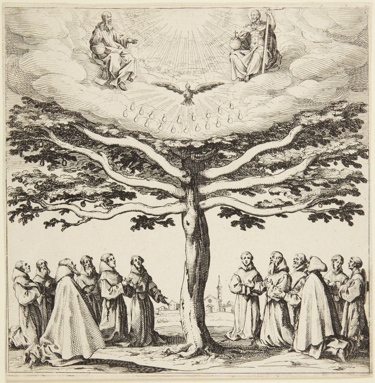 Pyhän Franciscuksen puu tekijältä Jacques Callot