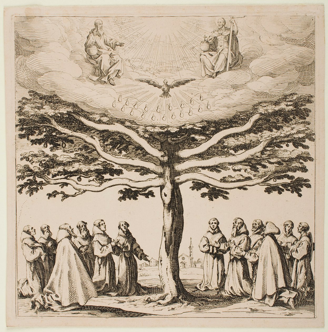 Pyhän Franciscuksen puu tekijältä Jacques Callot