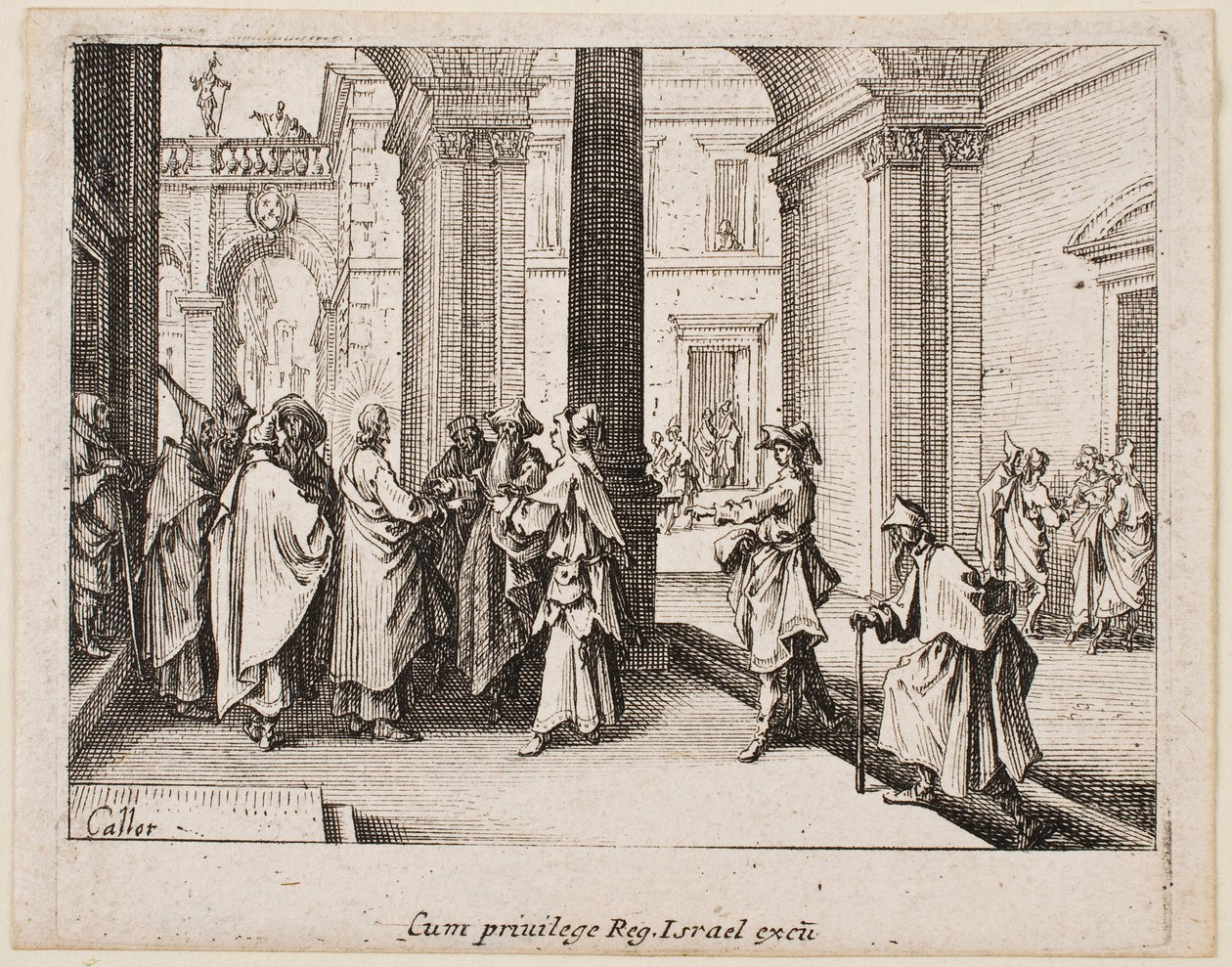 ”Tribute Money”, sarjasta ”Uusi testamentti” tekijältä Jacques Callot
