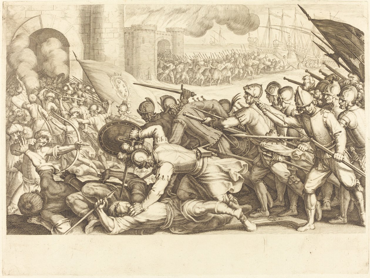Joukot pakottavat kaupungin portin tekijältä Jacques Callot