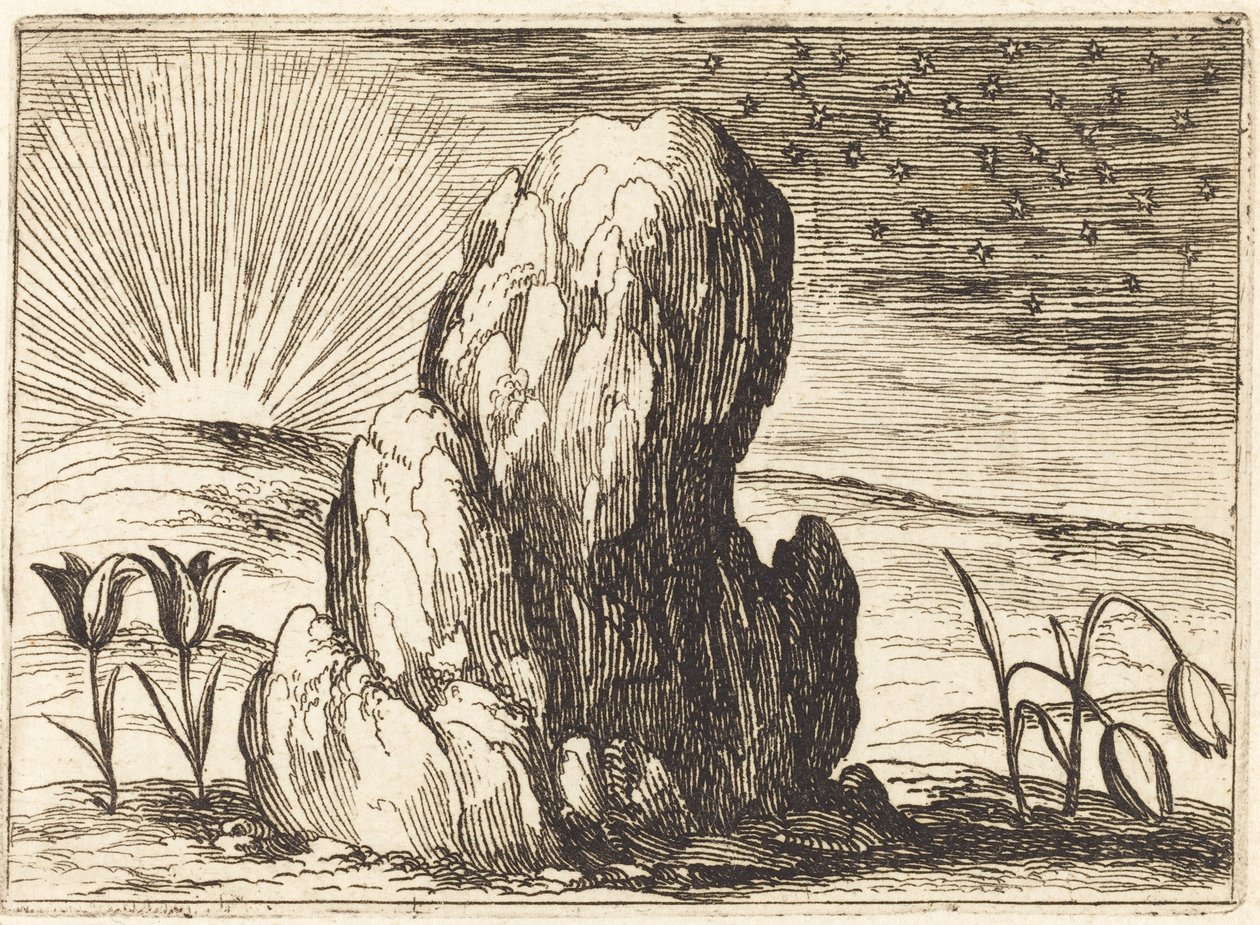 Tulppaanit ja aurinko, 1628. tekijältä Jacques Callot