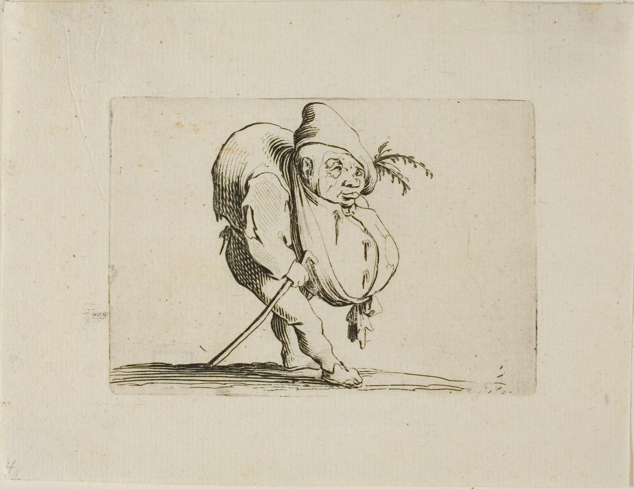 Epätasainen kepillä, Varie Figure Gobbilta tekijältä Jacques Callot
