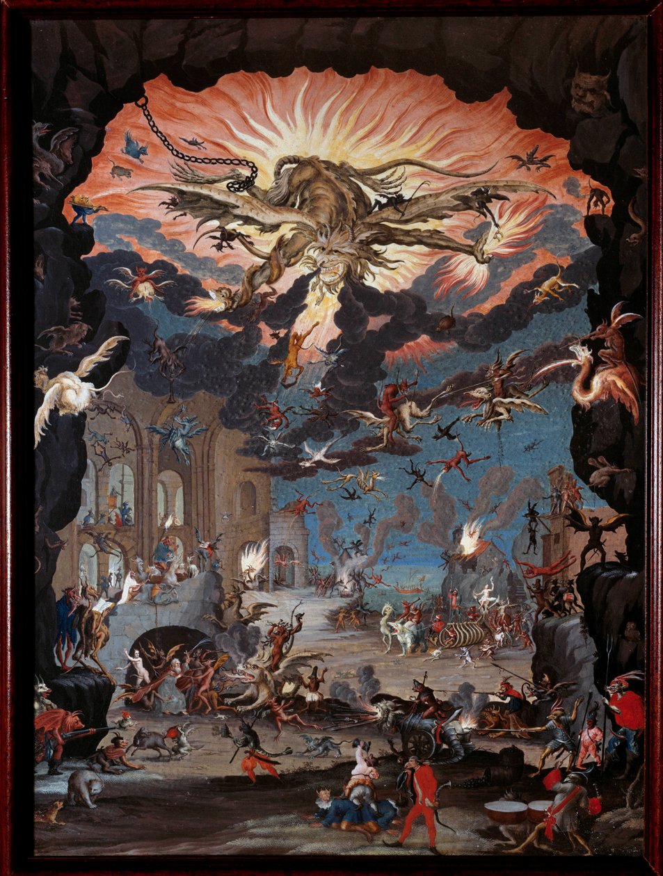 Pyhän Antonius Suuren (tai Pyhän Antonius Erakon tai Pyhän Antonius Abben) kiusaus. Jacques Callot