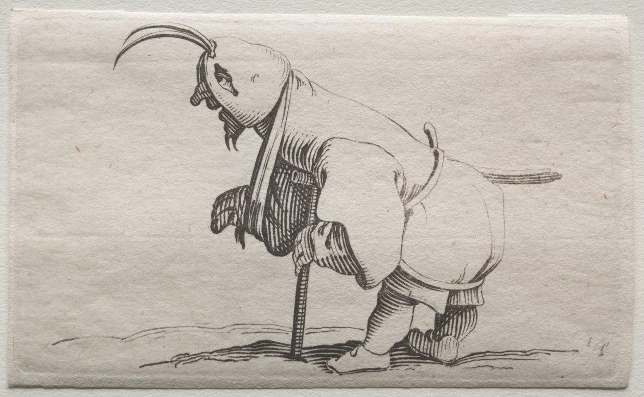 Iacopo Callotin (Cripple with a huppu) erilaisia ​​kyttyräselkäisiä hahmoja tekijältä Jacques Callot