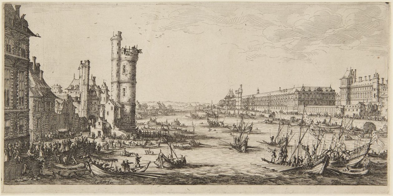 Näkymä Louvren museosta tekijältä Jacques Callot