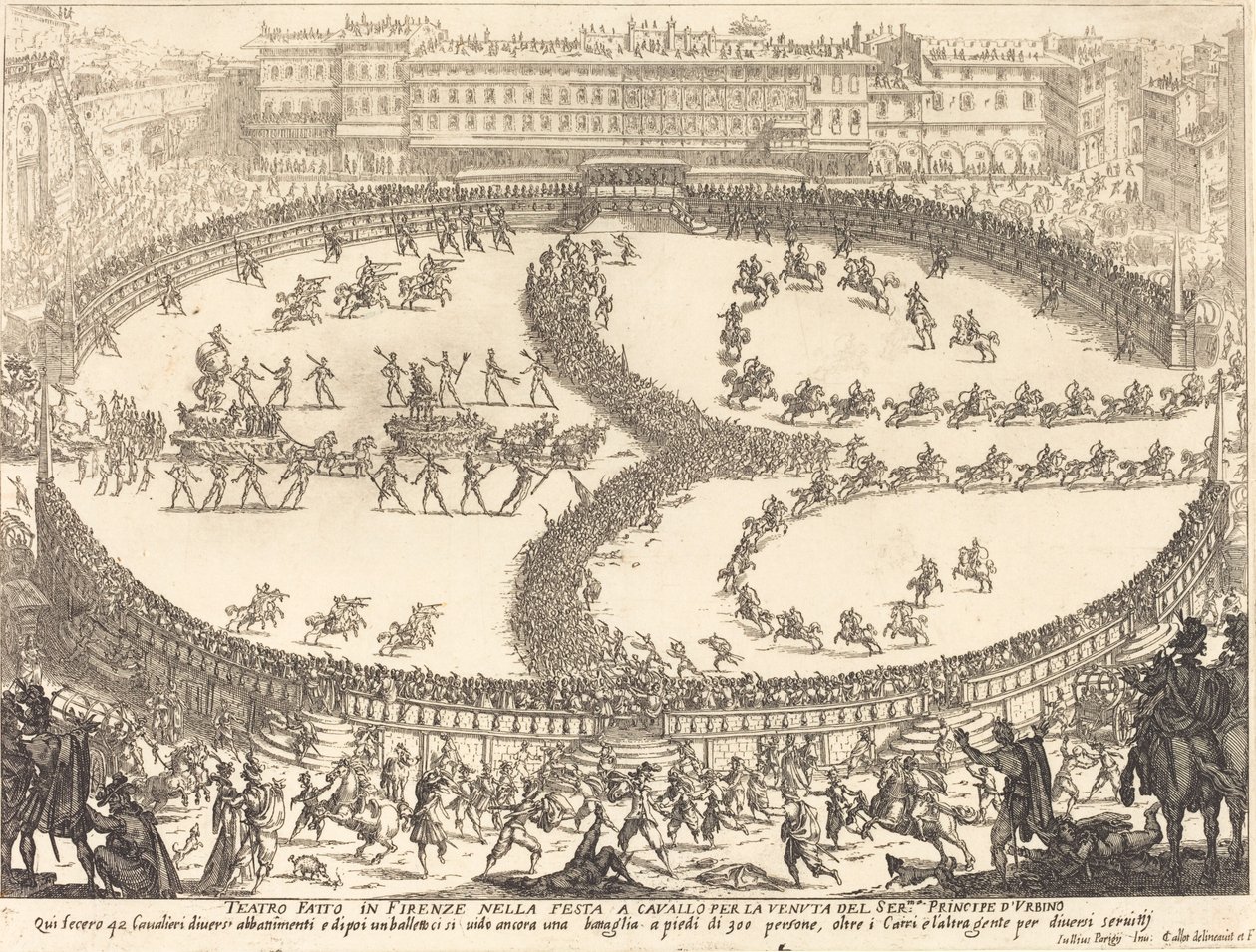 Näkymä festivaaleille tekijältä Jacques Callot