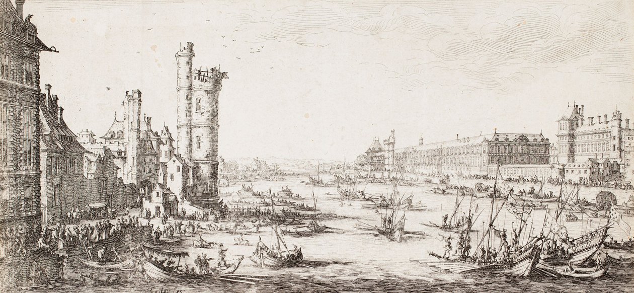 Näkymä Louvren suuntaan tekijältä Jacques Callot