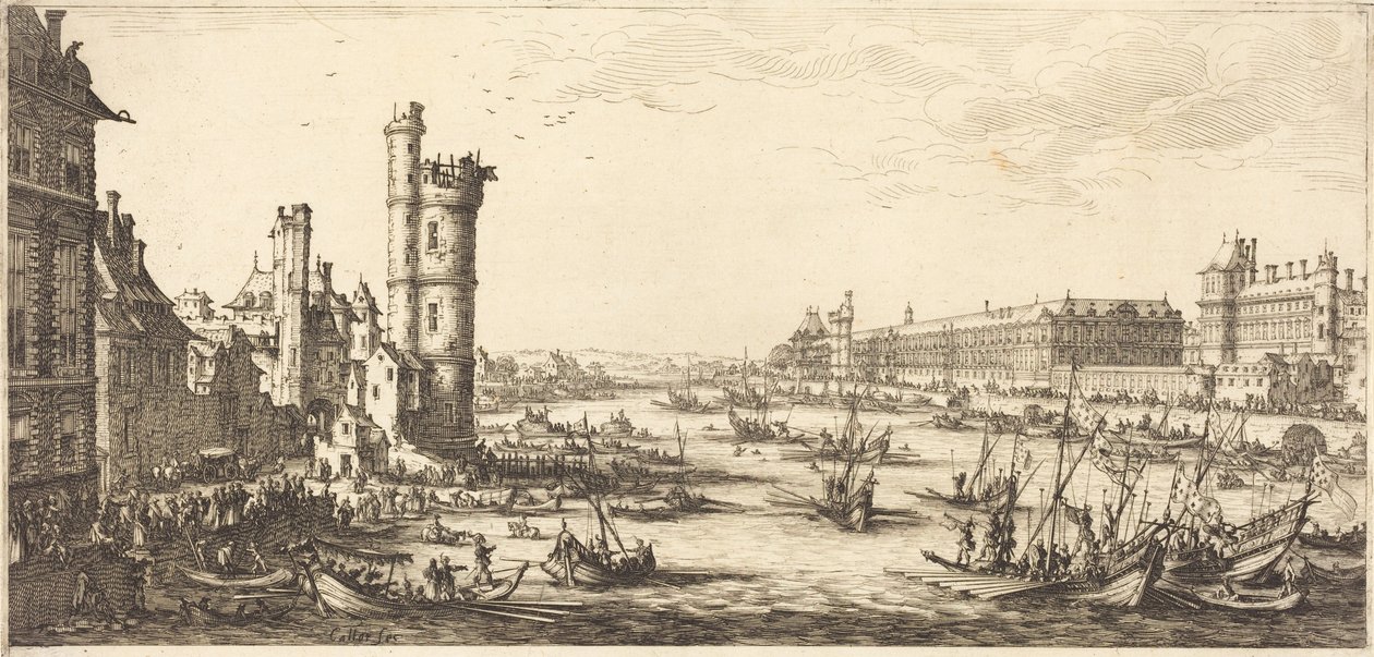 Näkymä Louvresta tekijältä Jacques Callot
