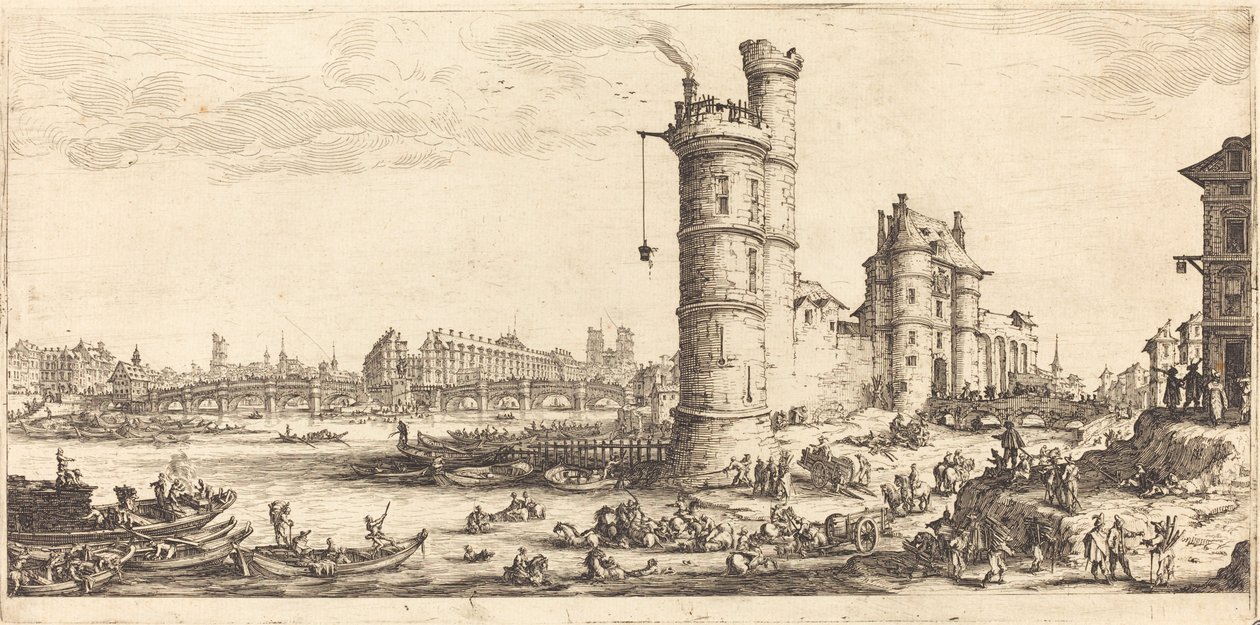Näkymä Pont Neufille tekijältä Jacques Callot