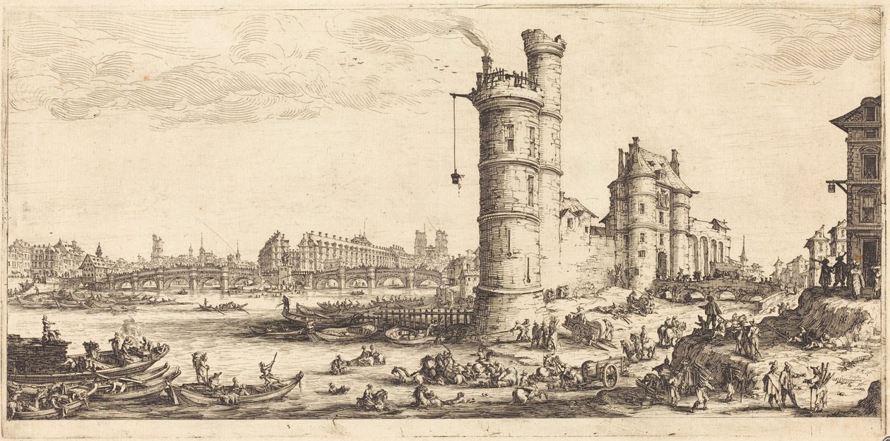 Näkymä Pont Neufille tekijältä Jacques Callot