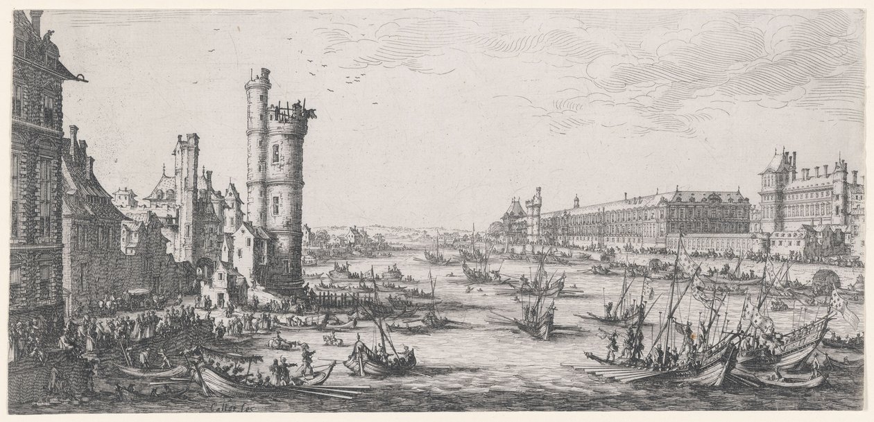 Näkymä Louvren suuntaan tekijältä Jacques Callot
