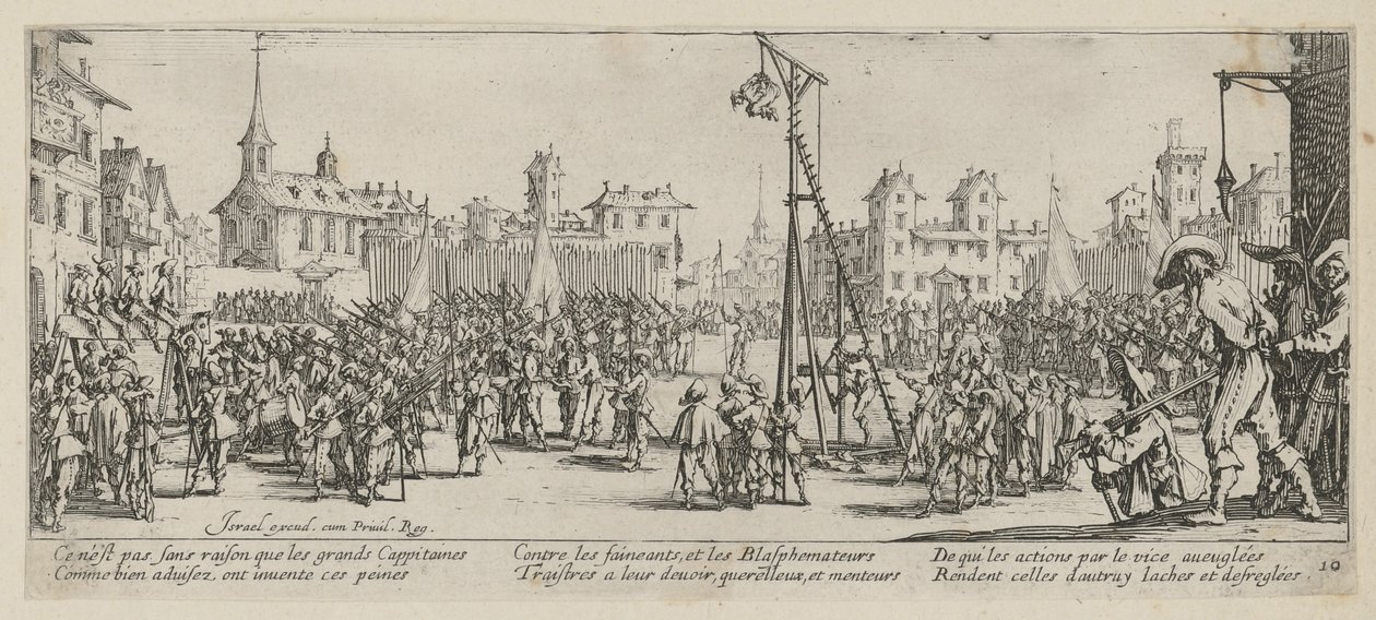 Keinu, sarjan ”Sodan kauhut” 10. lehti tekijältä Jacques Callot