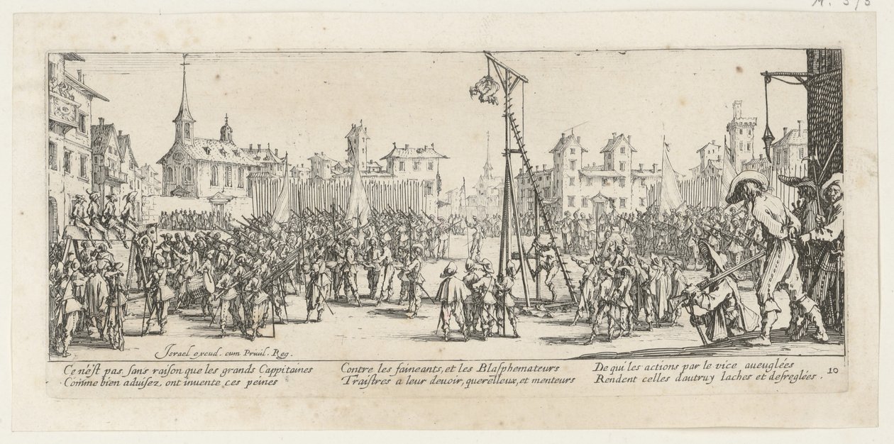 Keinu, sarjan ”Sodan kauhut” 10. lehti tekijältä Jacques Callot