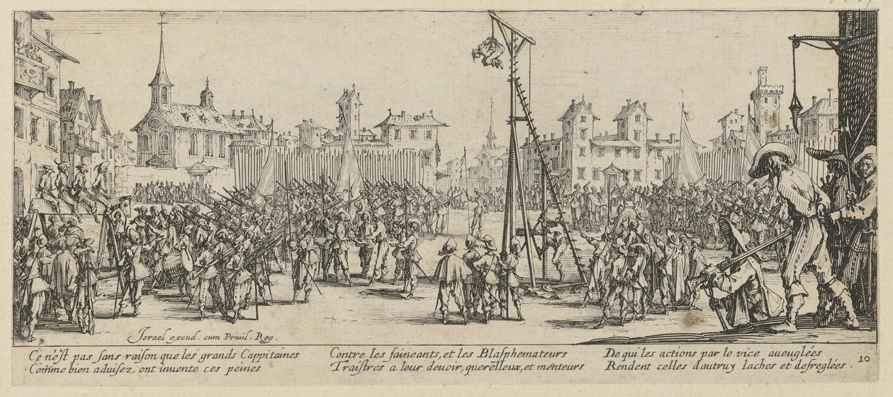 Keinu, sarjan ”Sodan kauhut” 10. lehti tekijältä Jacques Callot