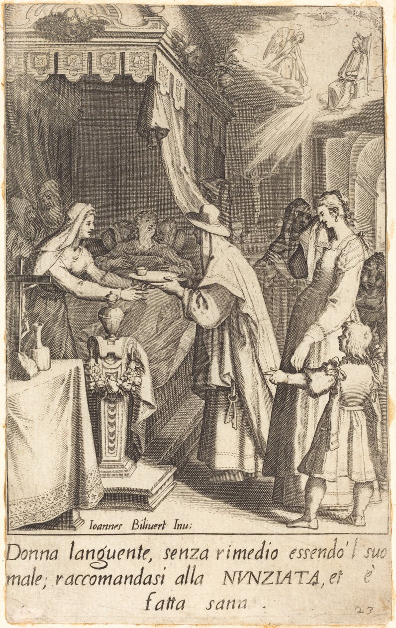 El malalt guarit finlandès tekijältä Jacques Callot after Giovanni Bilivert