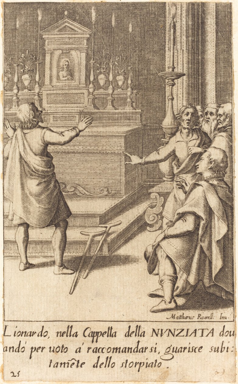 Lionardo tekijältä Jacques Callot after Matteo Rosselli