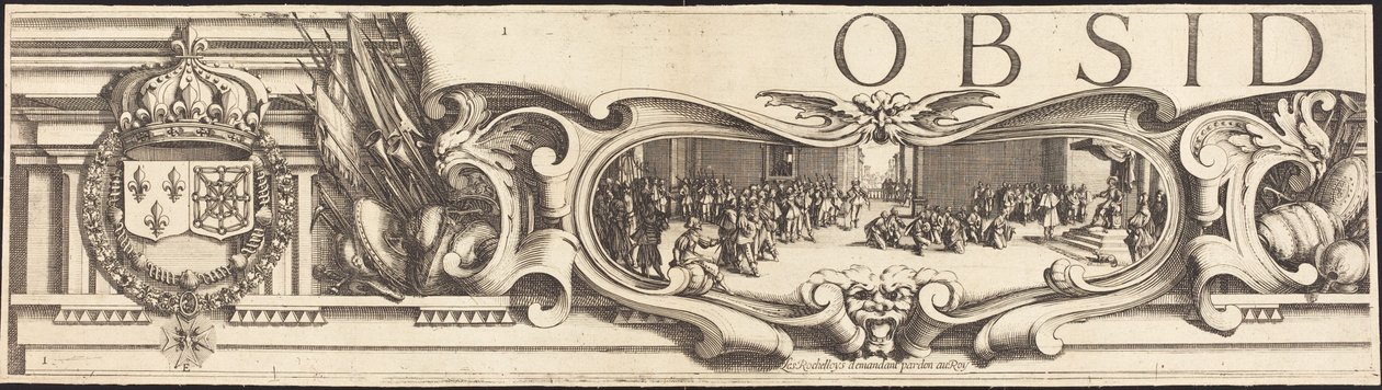 La Rochellen piiritys [levy 1/16; sarja sisältää 1952.8.97-112] tekijältä Jacques Callot and Abraham Bosse