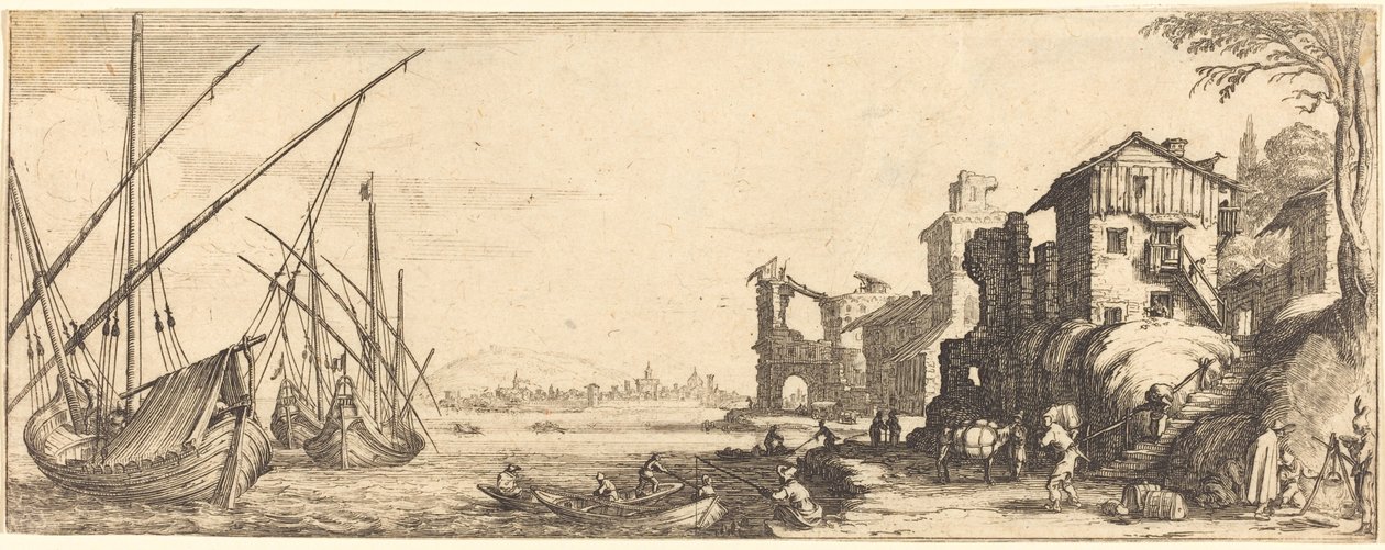Pieni satama tekijältä Jacques Callot or Follower of Jacques Callot